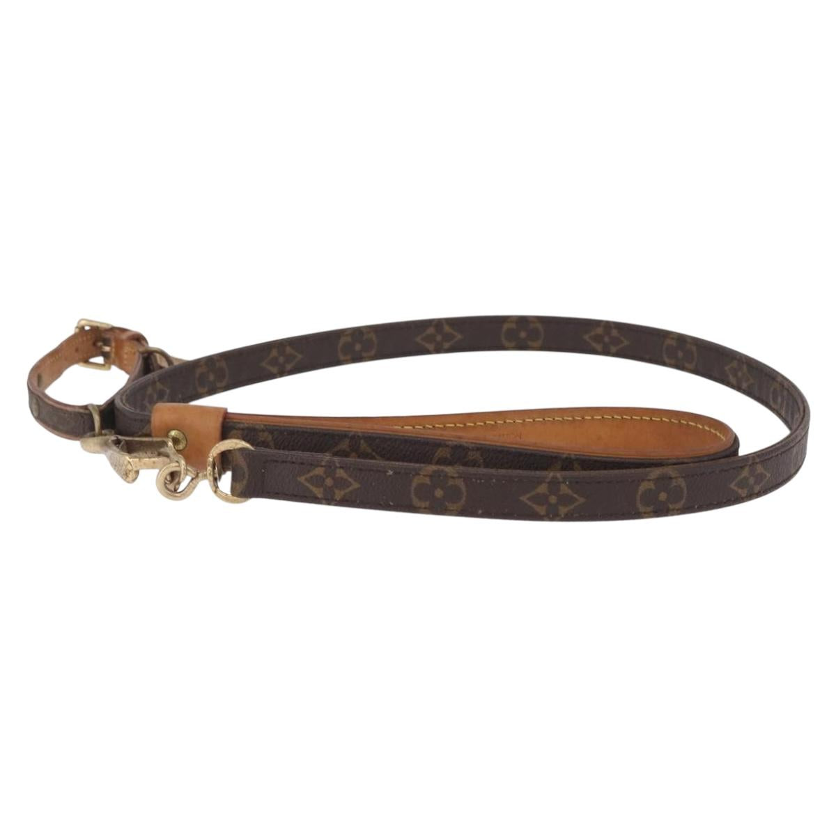 LOUIS VUITTON Monogram Less Baxter MM Dog Leash M58056 LV Auth 211640