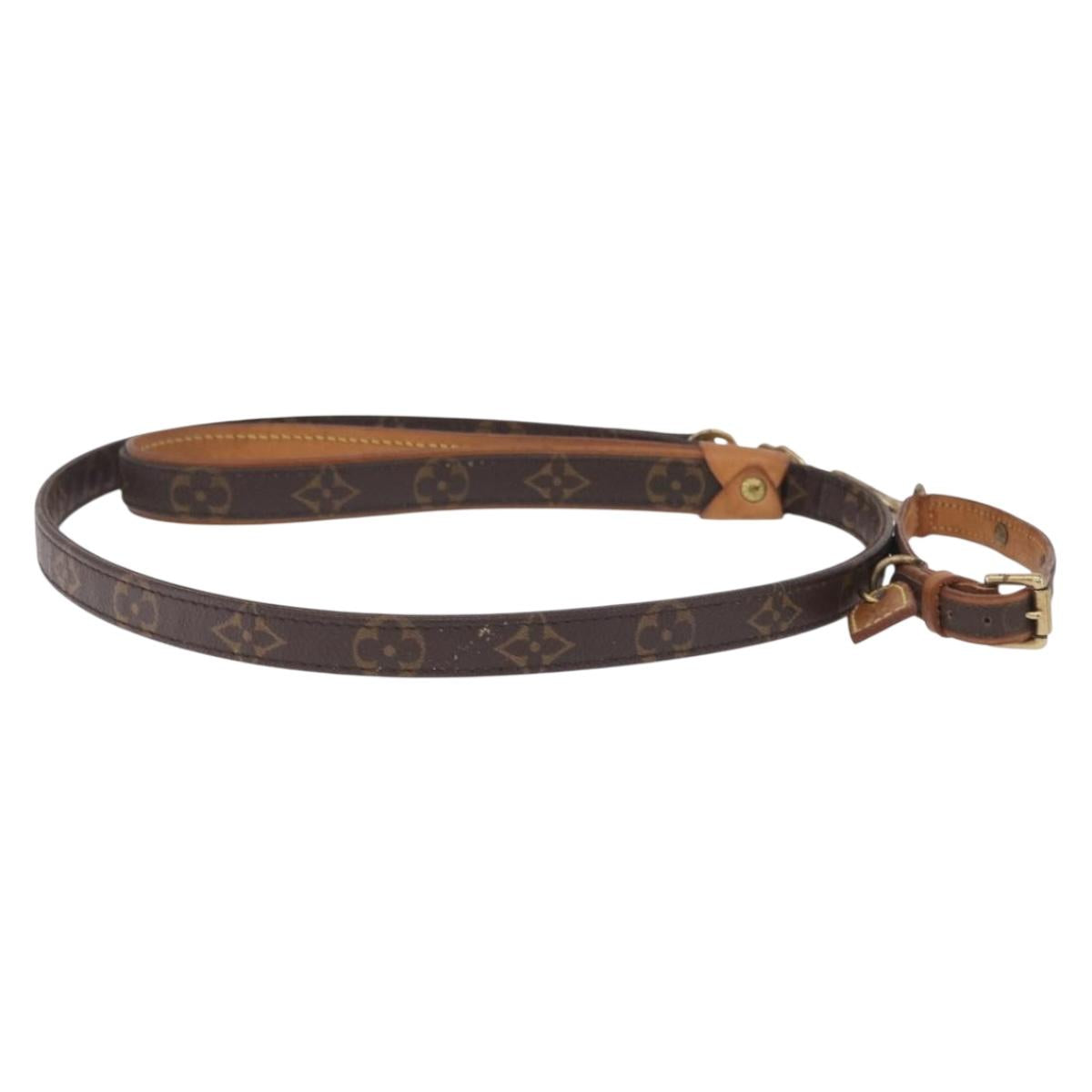LOUIS VUITTON Monogram Less Baxter MM Dog Leash M58056 LV Auth 211640