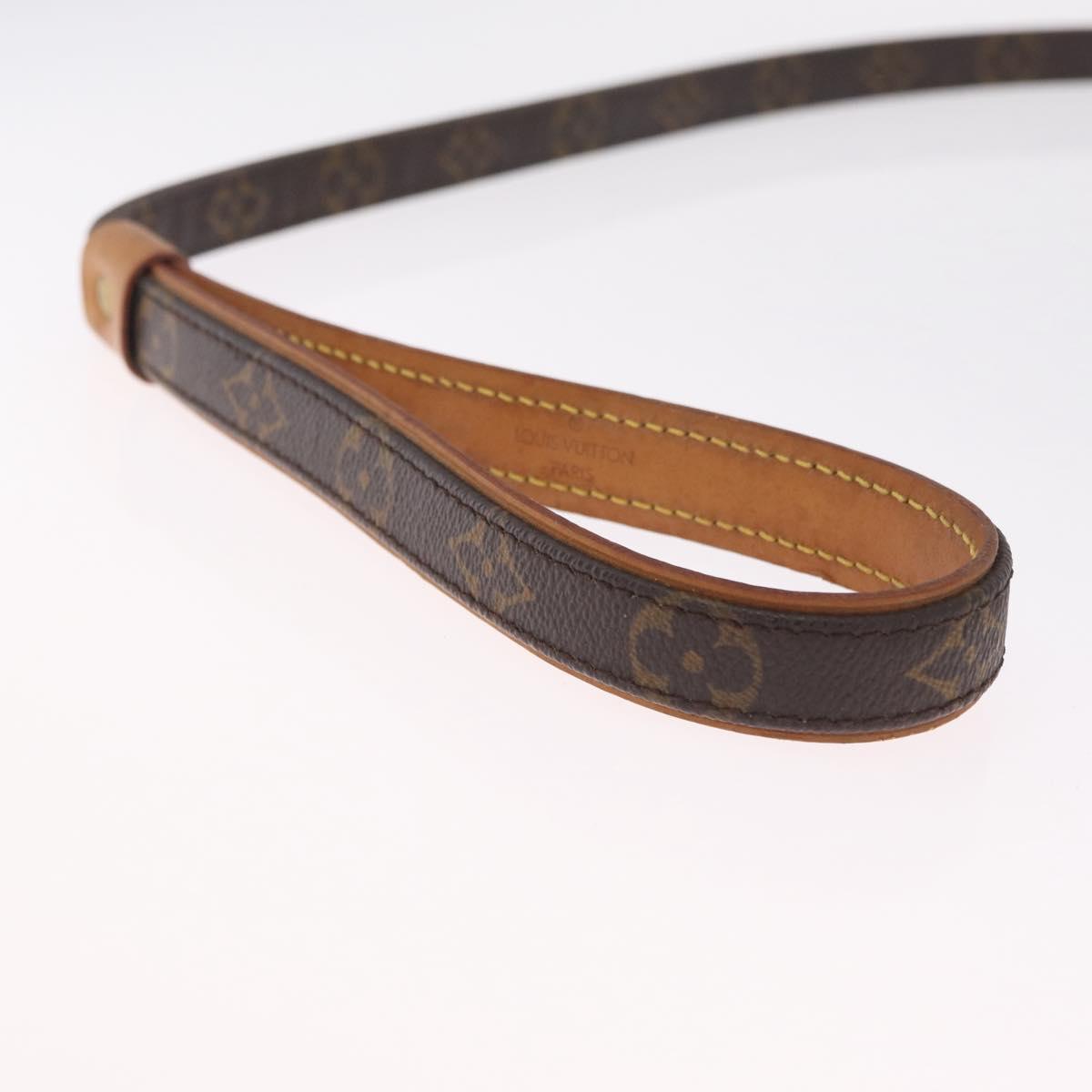 LOUIS VUITTON Monogram Less Baxter MM Dog Leash M58056 LV Auth 211640