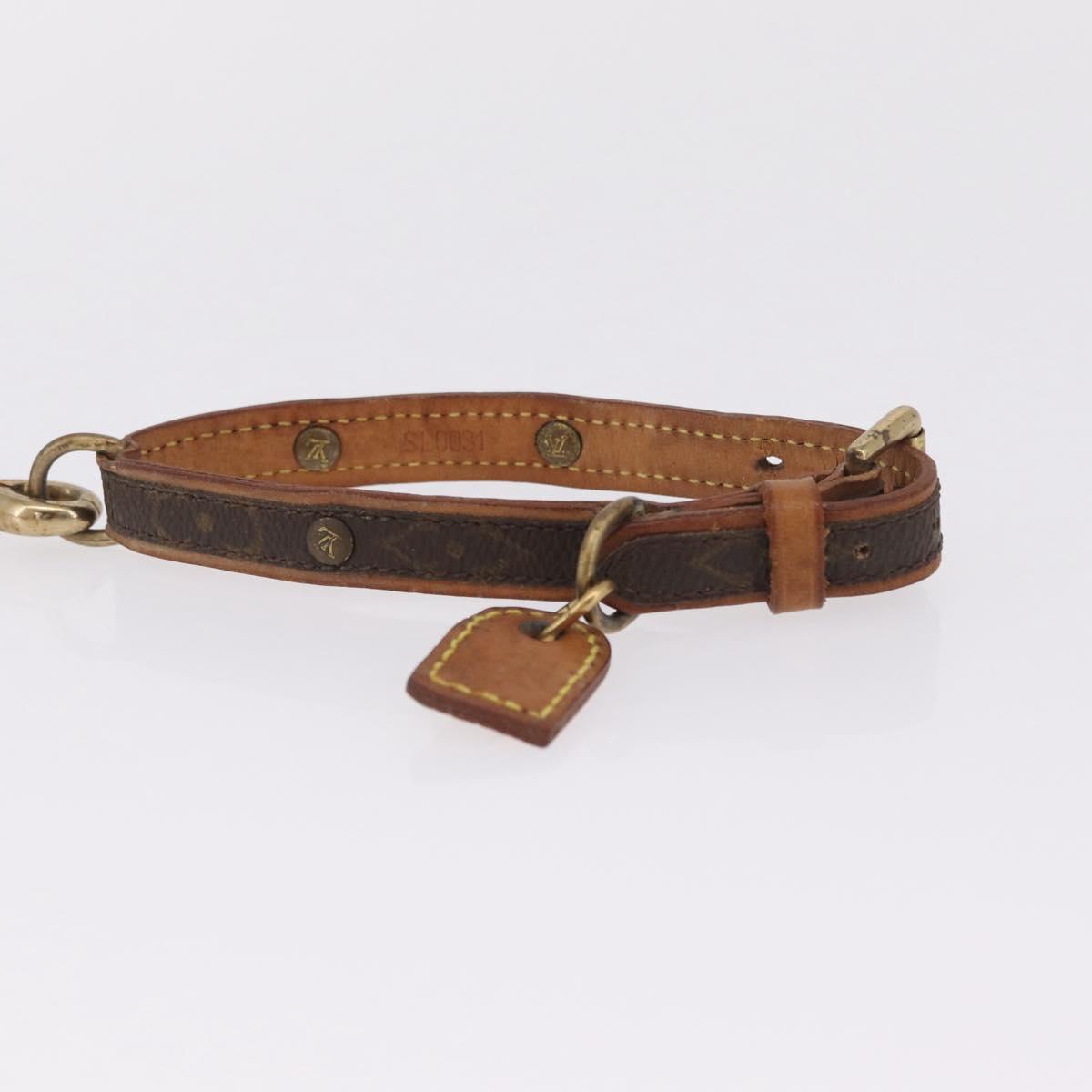 LOUIS VUITTON Monogram Less Baxter MM Dog Leash M58056 LV Auth 211640