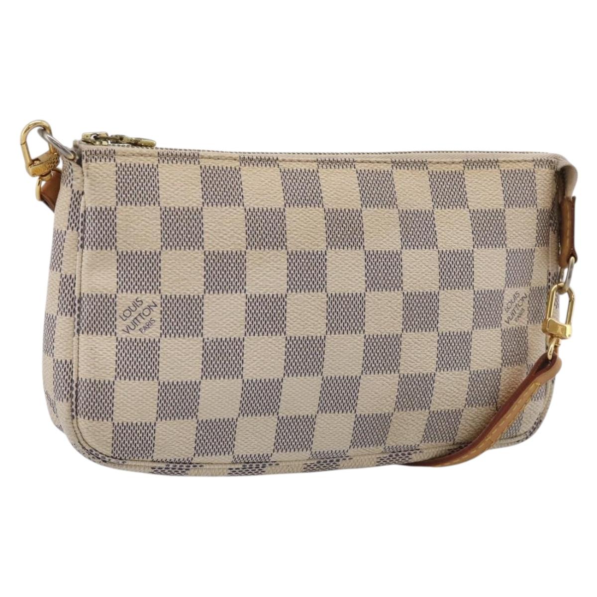 LOUIS VUITTON Damier Azur Pochette Accessoires Pouch N41207 LV Auth 211646A