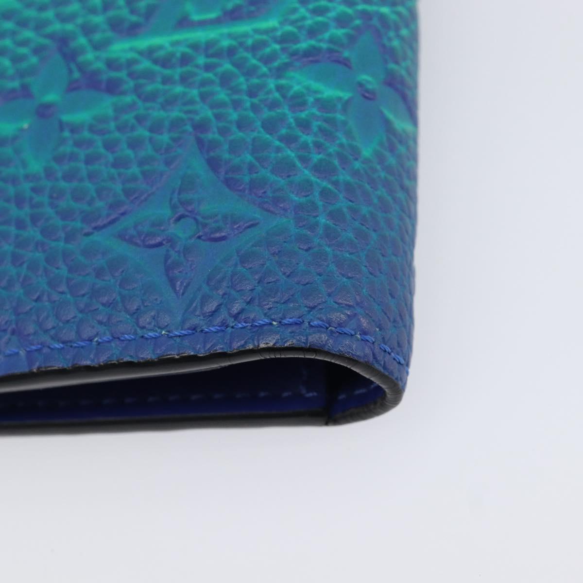 LOUIS VUITTON Taurillon Illusion Portefeuille Plaza Wallet M81255 Auth 211655SAM