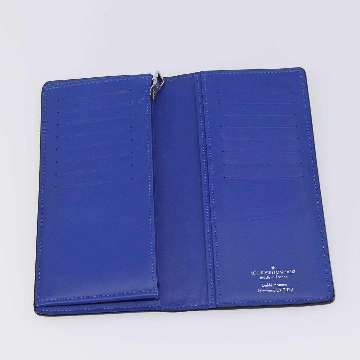 LOUIS VUITTON Taurillon Illusion Portefeuille Plaza Wallet M81255 Auth 211655SAM