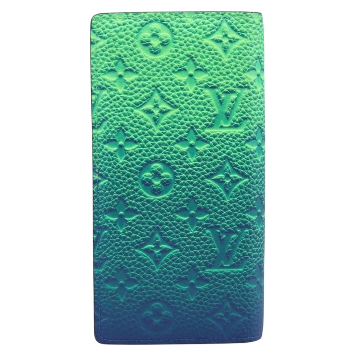 LOUIS VUITTON Taurillon Illusion Portefeuille Plaza Wallet M81255 Auth 211655SAM