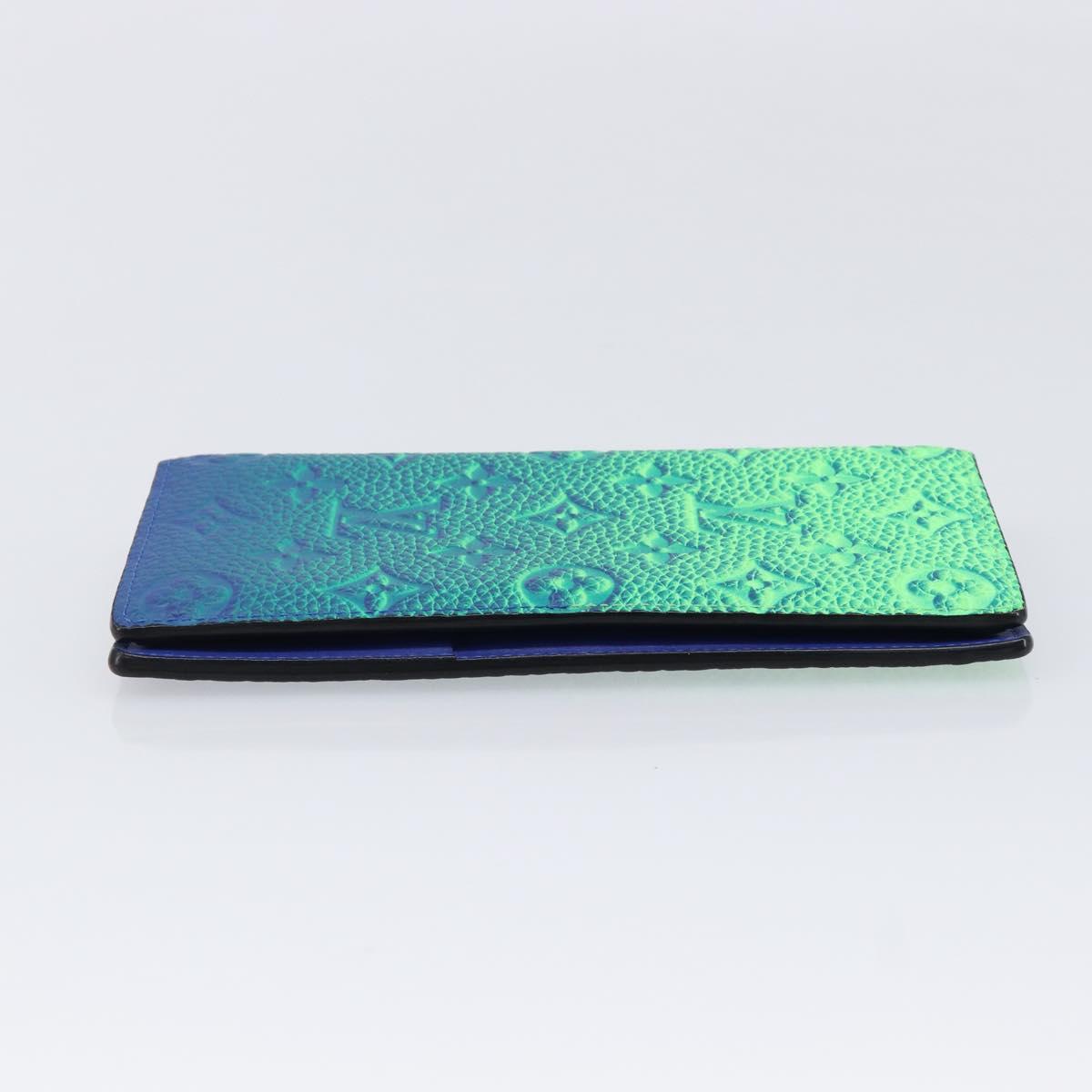 LOUIS VUITTON Taurillon Illusion Portefeuille Plaza Wallet M81255 Auth 211655SAM