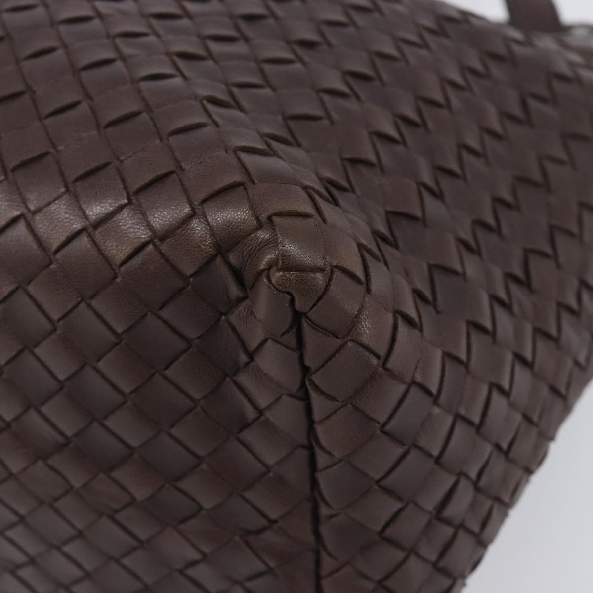 Bottega Veneta INTRECCIATO Tote Bag Leather Brown 179320 Auth 211693V