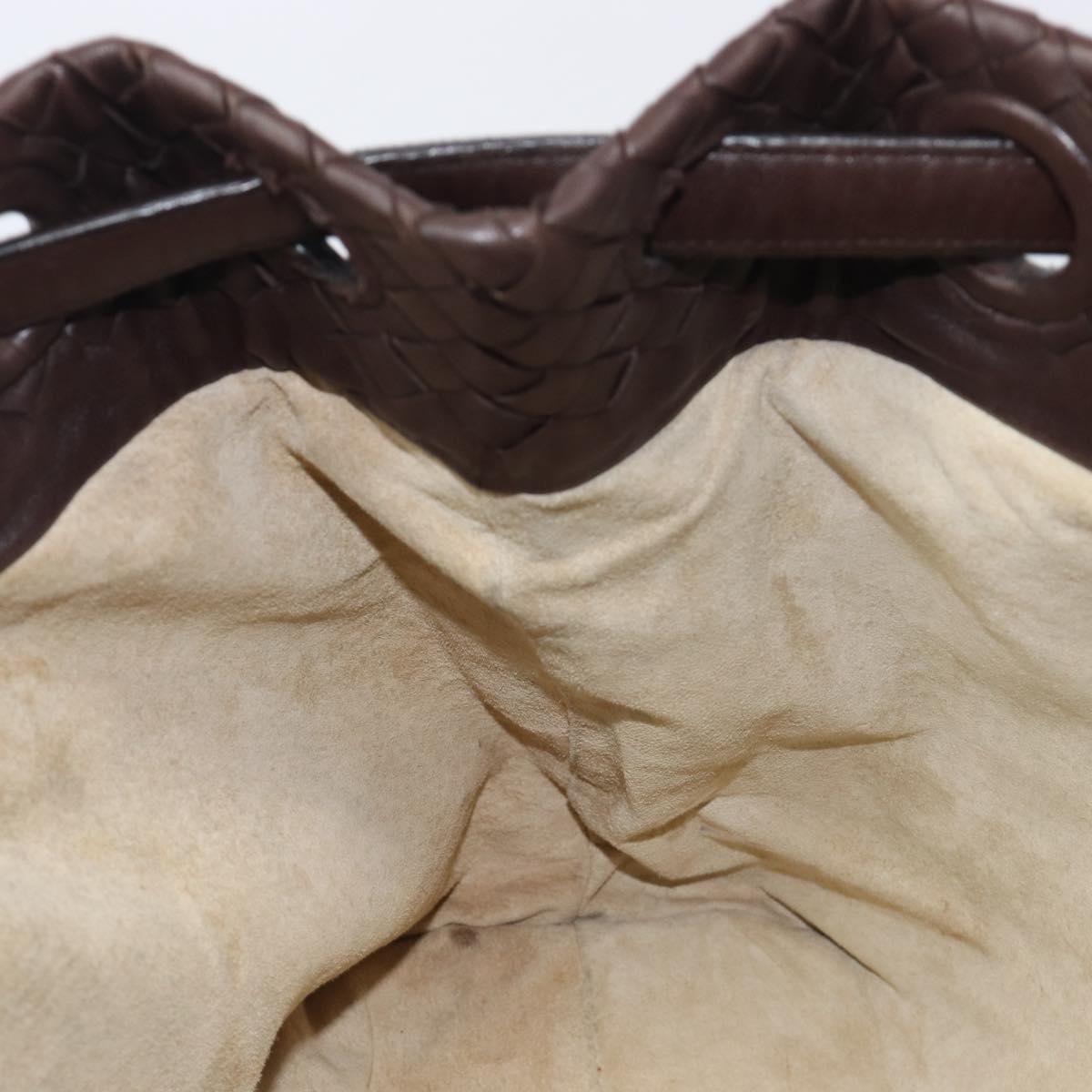 Bottega Veneta INTRECCIATO Tote Bag Leather Brown 179320 Auth 211693V