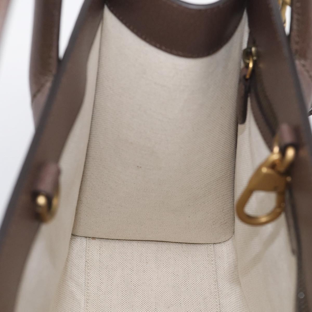 GUCCI GG Supreme Tote Bag PVC 2way Beige Gold 659983 Auth 211718SAM
