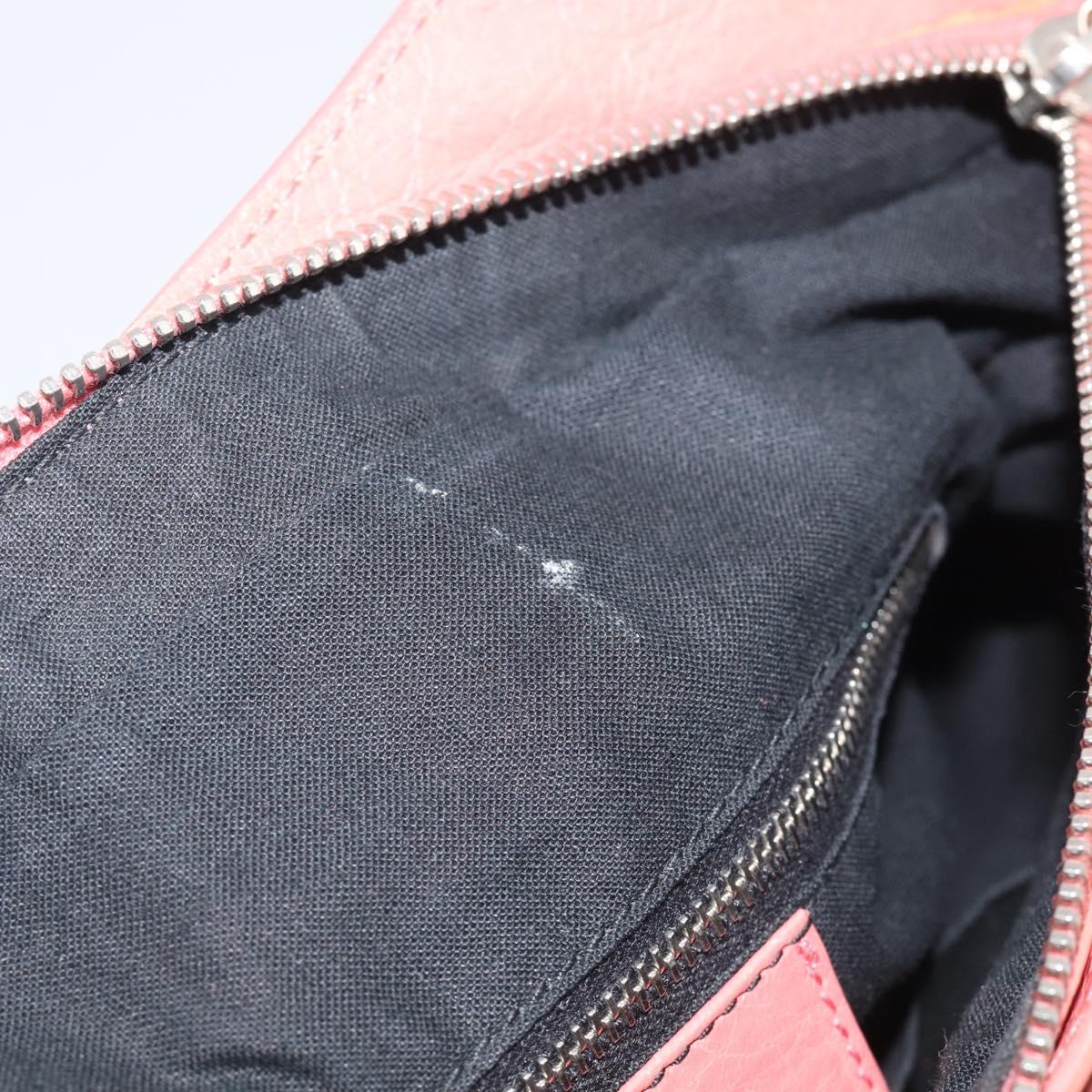 Balenciaga Giant The First Hand Bag Leather 2way Pink Silver 285433 Auth 211745V