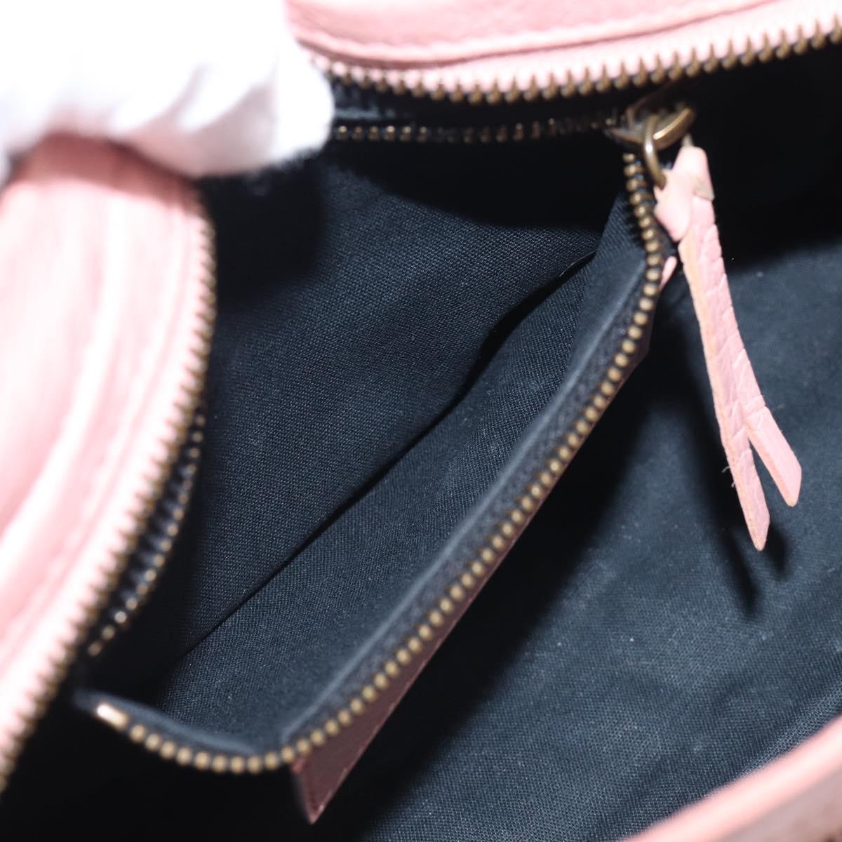 Balenciaga Classic Mini City Bag Leather 2way Pink Silver 300295 Auth 211746V