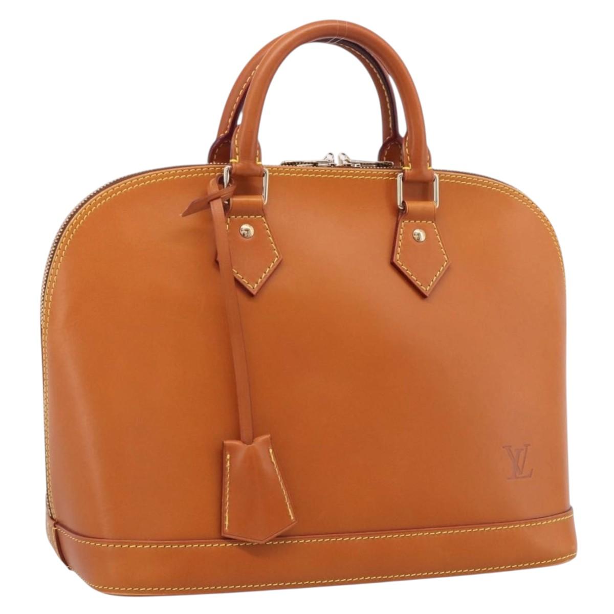 LOUIS VUITTON Nomad leather Alma Hand Bag Beige M85000 LV Auth 211758V