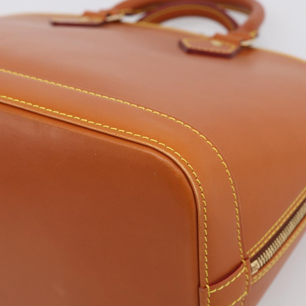 LOUIS VUITTON Nomad leather Alma Hand Bag Beige M85000 LV Auth 211758V