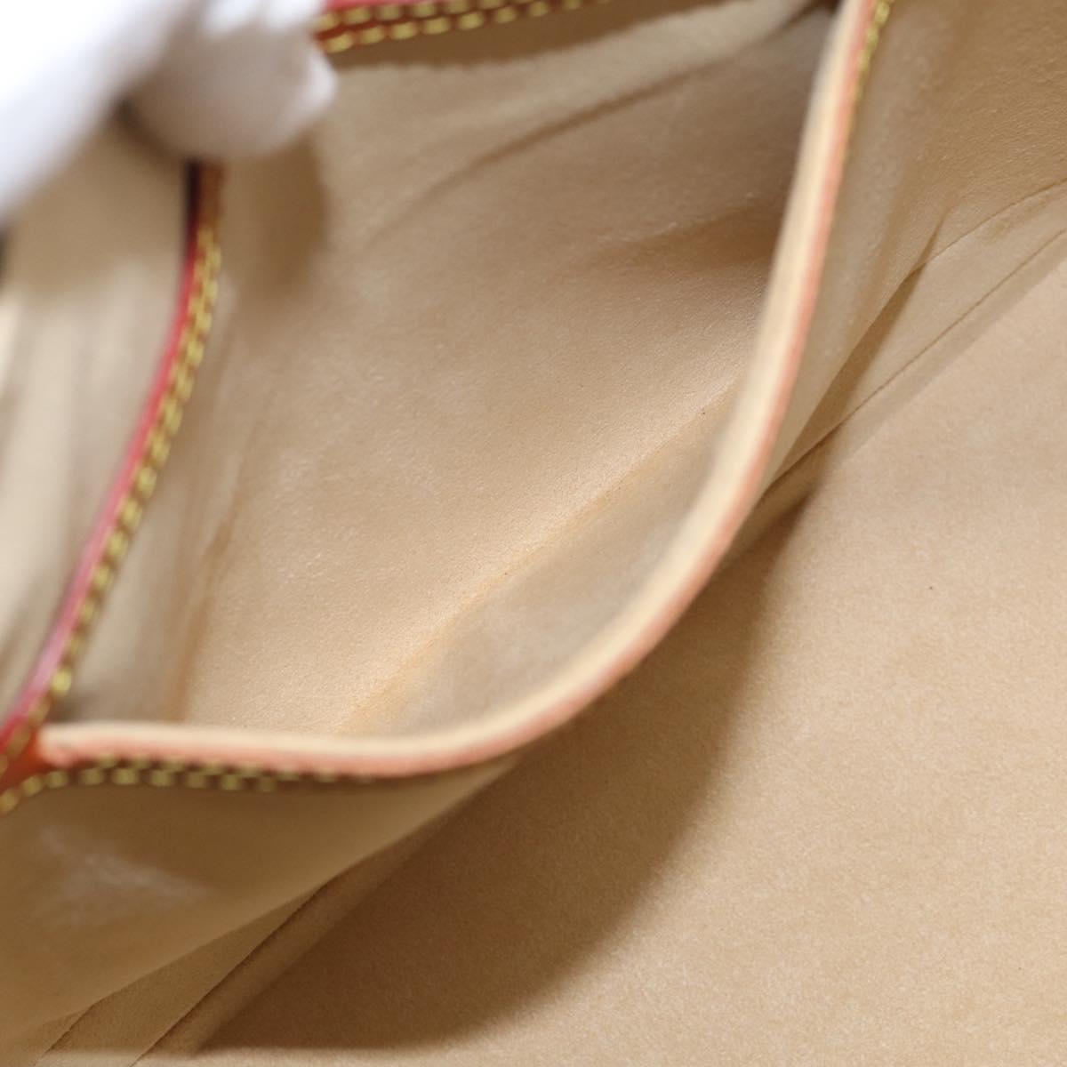 LOUIS VUITTON Nomad leather Alma Hand Bag Beige M85000 LV Auth 211758V