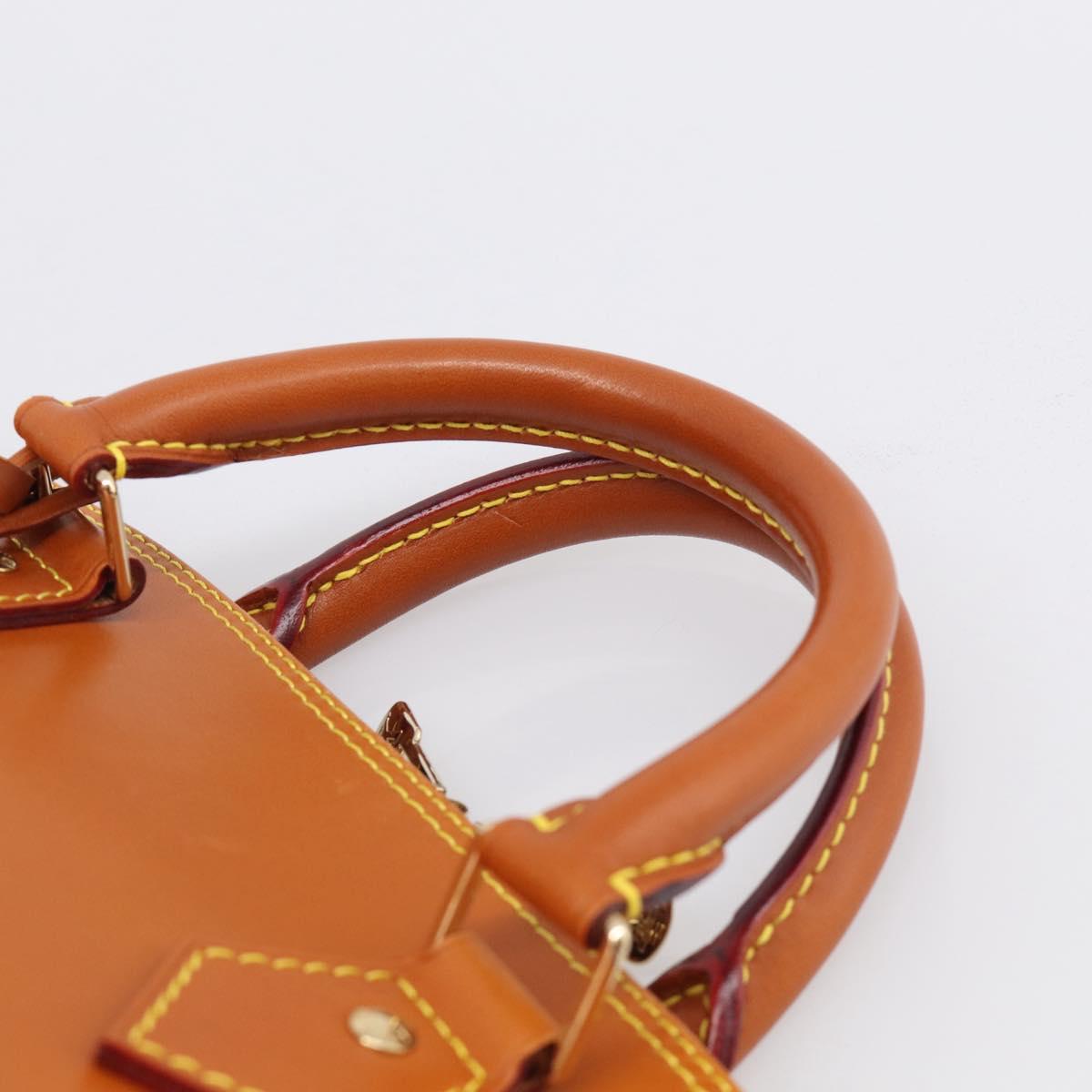 LOUIS VUITTON Nomad leather Alma Hand Bag Beige M85000 LV Auth 211758V