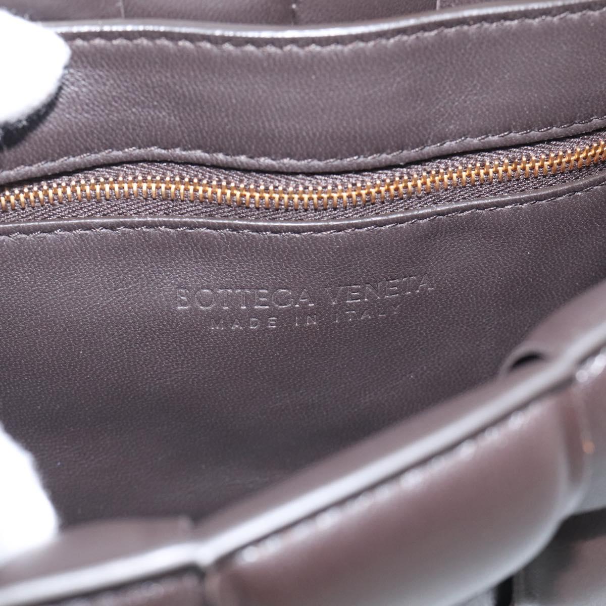 Bottega Veneta MAXI INTRECCIATO Padded Cassette Leather Dark Brown Auth 211776M
