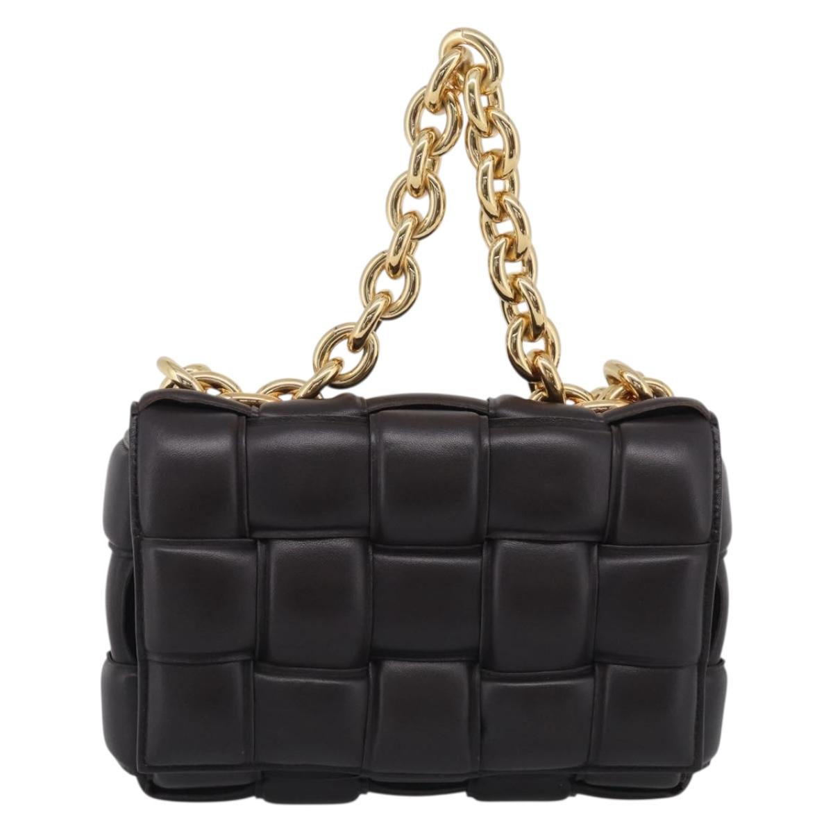 Bottega Veneta MAXI INTRECCIATO Padded Cassette Leather Dark Brown Auth 211776M