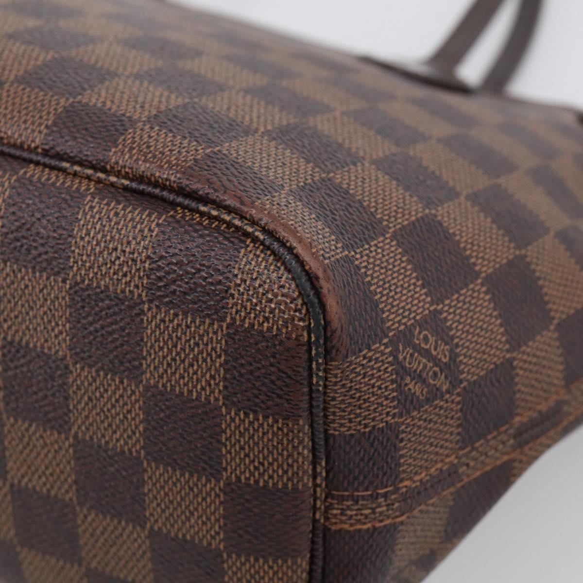 LOUIS VUITTON Damier Ebene Neverfull PM Tote Bag N51109 LV Auth 211804V