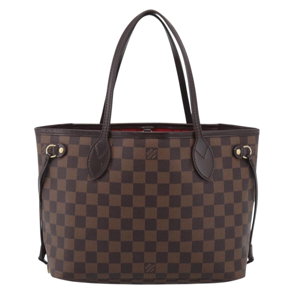 LOUIS VUITTON Damier Ebene Neverfull PM Tote Bag N51109 LV Auth 211804V
