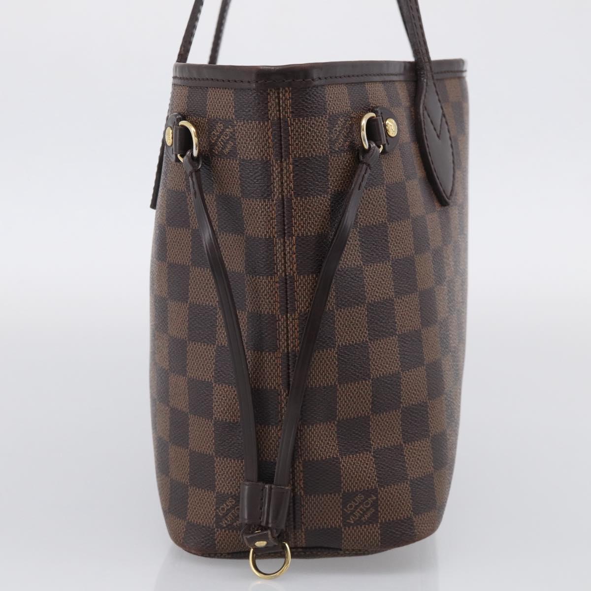 LOUIS VUITTON Damier Ebene Neverfull PM Tote Bag N51109 LV Auth 211804V