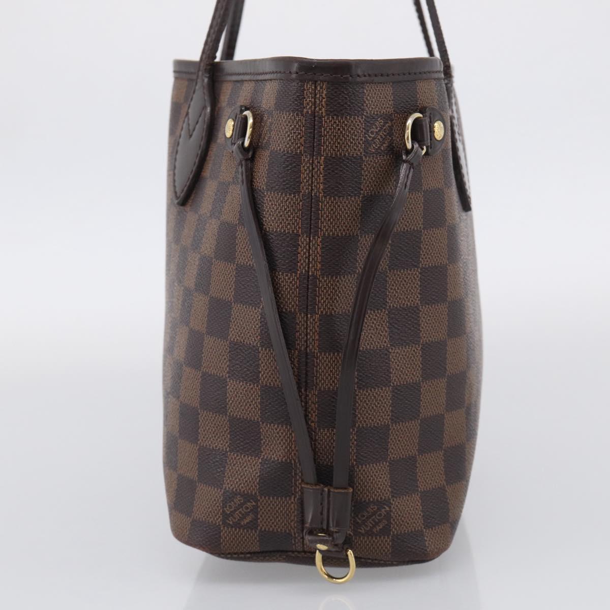 LOUIS VUITTON Damier Ebene Neverfull PM Tote Bag N51109 LV Auth 211804V