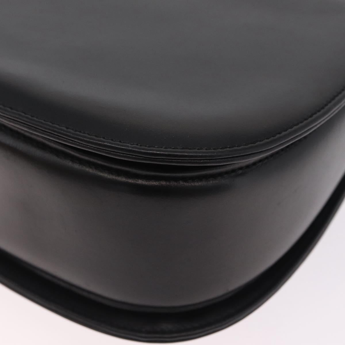 GUCCI Bamboo Hand Bag Leather 2way Black Black 000 01 0633 Auth 211807V