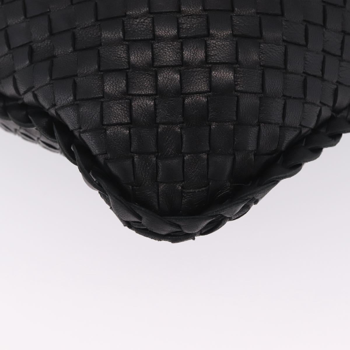 Bottega Veneta INTRECCIATO Hobo Bag Leather outlet Black 115654 Auth 211810M
