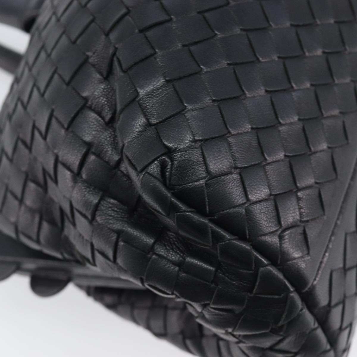 Bottega Veneta INTRECCIATO Shoulder Bag Leather Black 131670 Auth 211811M