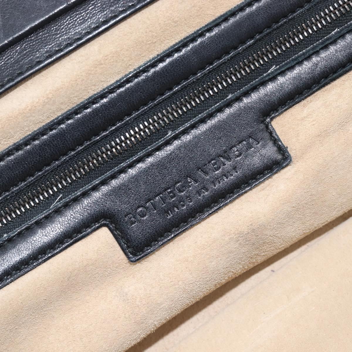 Bottega Veneta INTRECCIATO Shoulder Bag Leather Black 131670 Auth 211811M