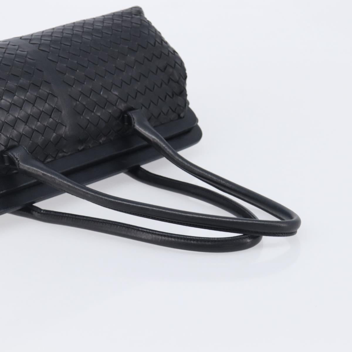 Bottega Veneta INTRECCIATO Shoulder Bag Leather Black 131670 Auth 211811M