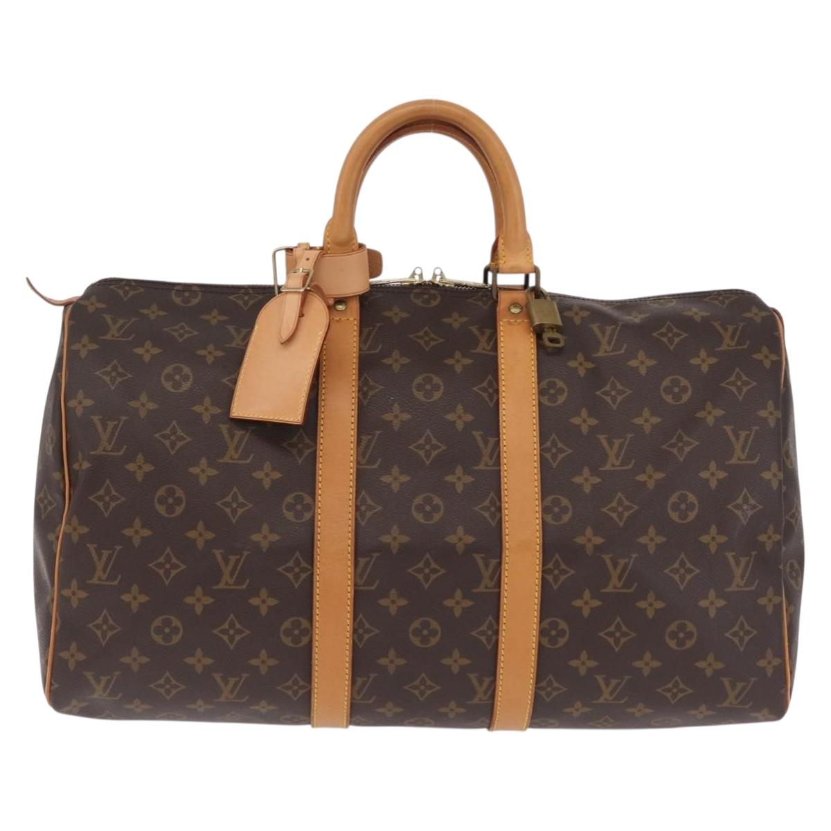 LOUIS VUITTON Monogram Keepall 45 Boston Bag M41428 LV Auth 211813V