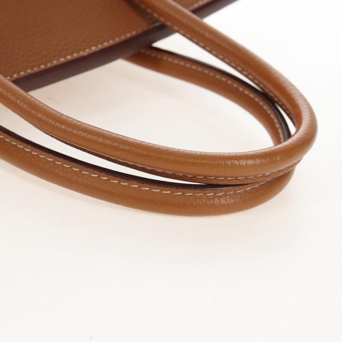 HERMES Birkin 30 Hand Bag Leather Brown Silver Auth 211817SM