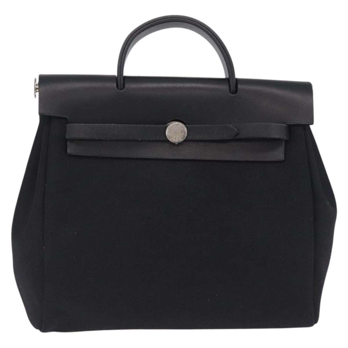 HERMES Herbag Ado PM Backpack Black Auth 211818A