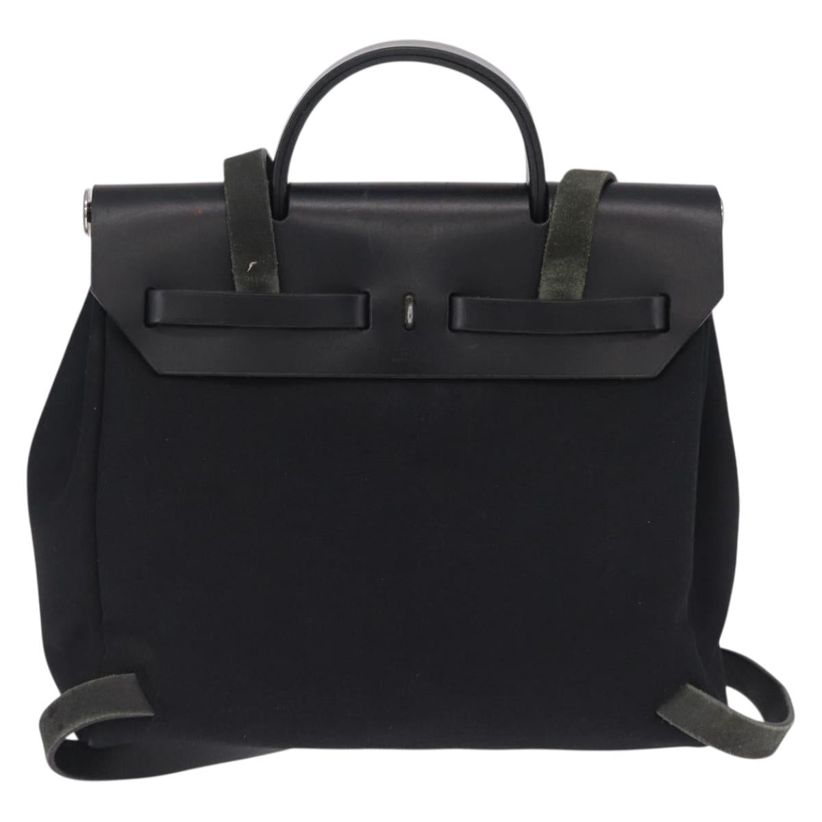 HERMES Herbag Ado PM Backpack Black Auth 211818A