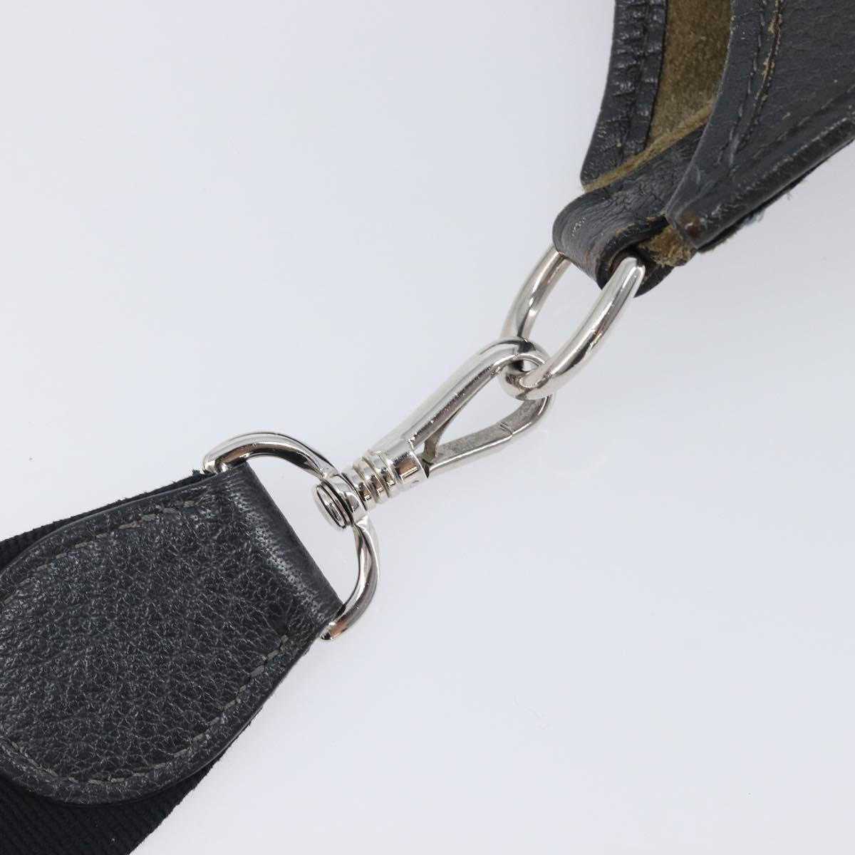 HERMES Evelyn 1GM Shoulder Bag Togo Black Silver Auth 211819M