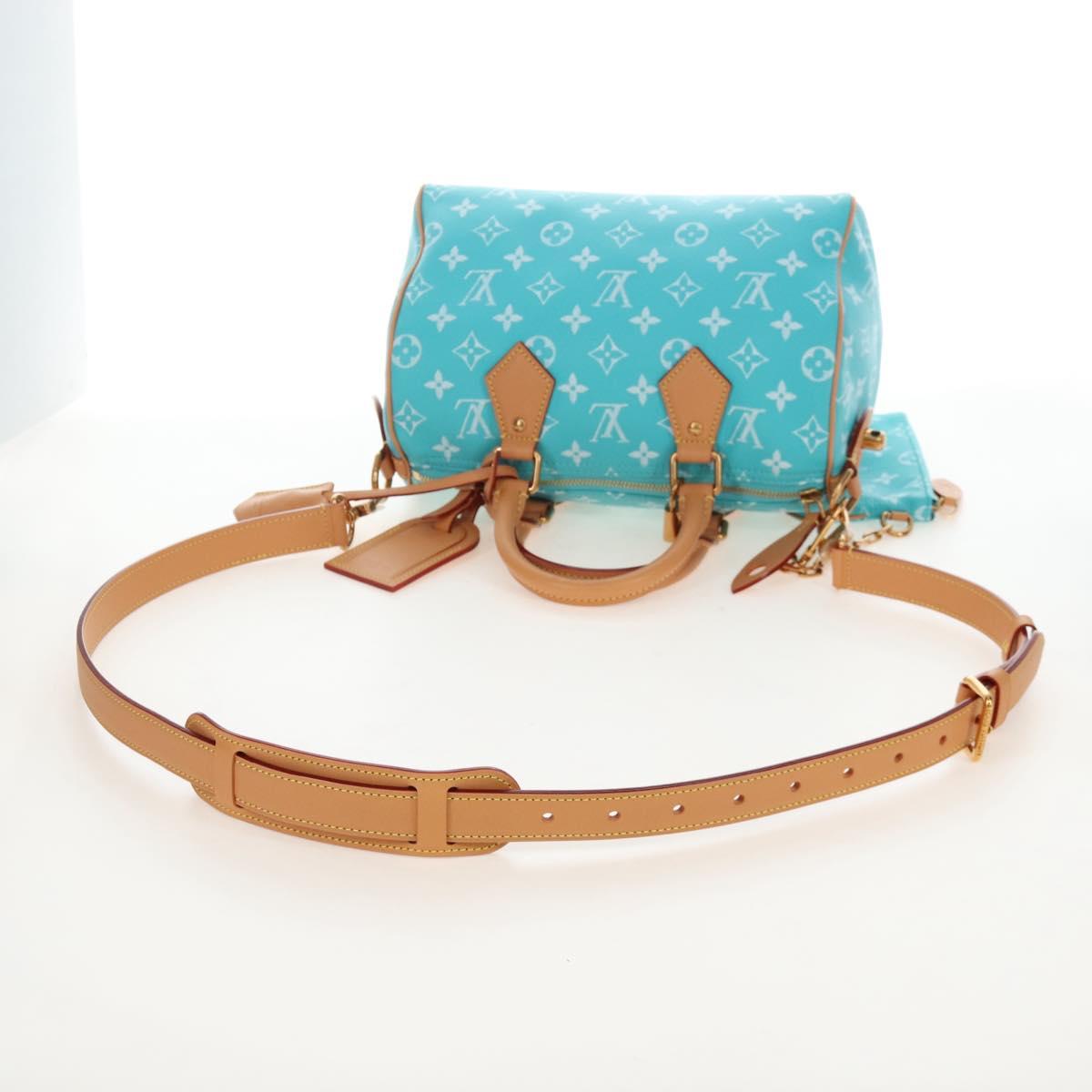 LOUIS VUITTON Speedy P9 Bandouliere 25 Bag Turquoise Blue M11561 Auth 211820SM