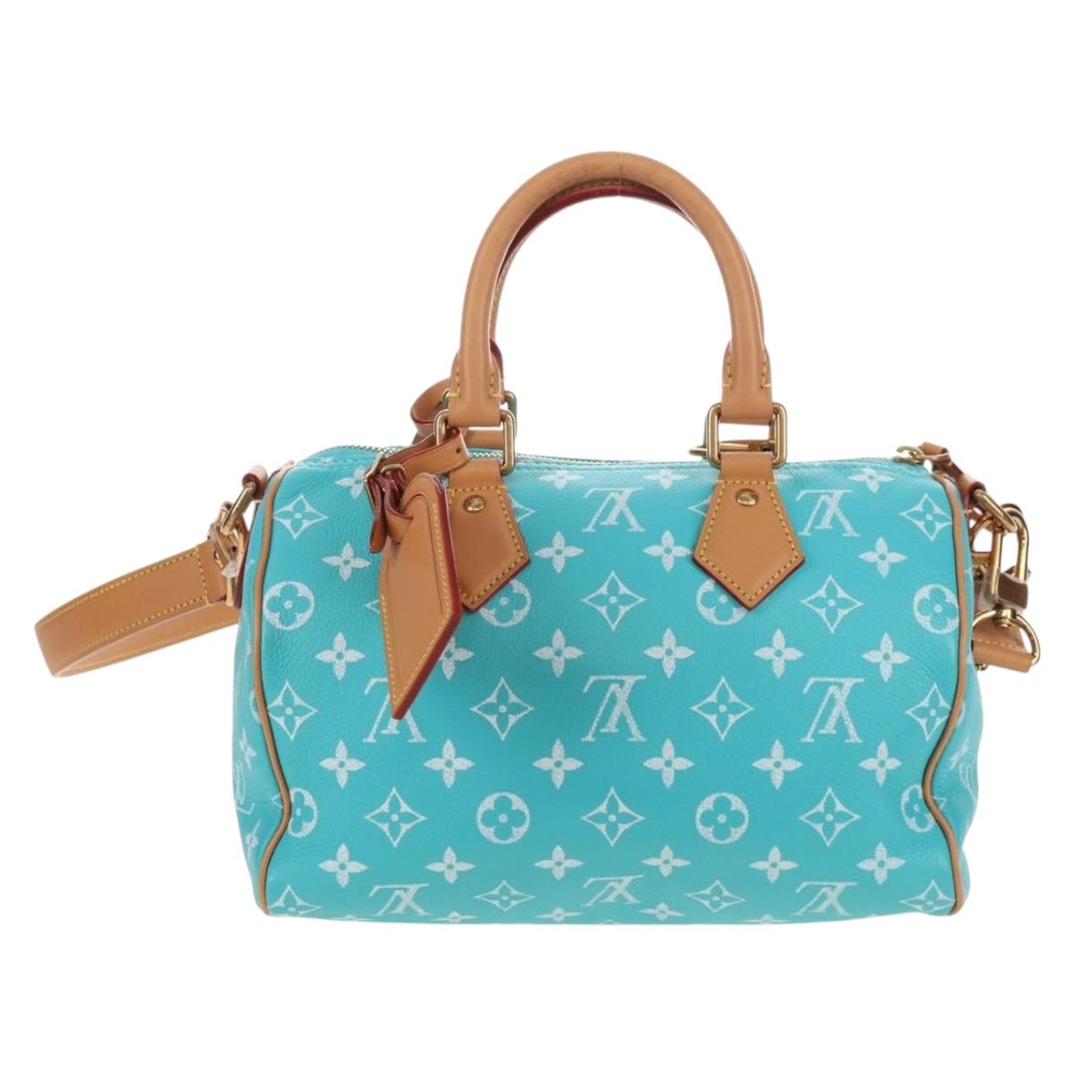 LOUIS VUITTON Speedy P9 Bandouliere 25 Bag Turquoise Blue M11561 Auth 211820SM