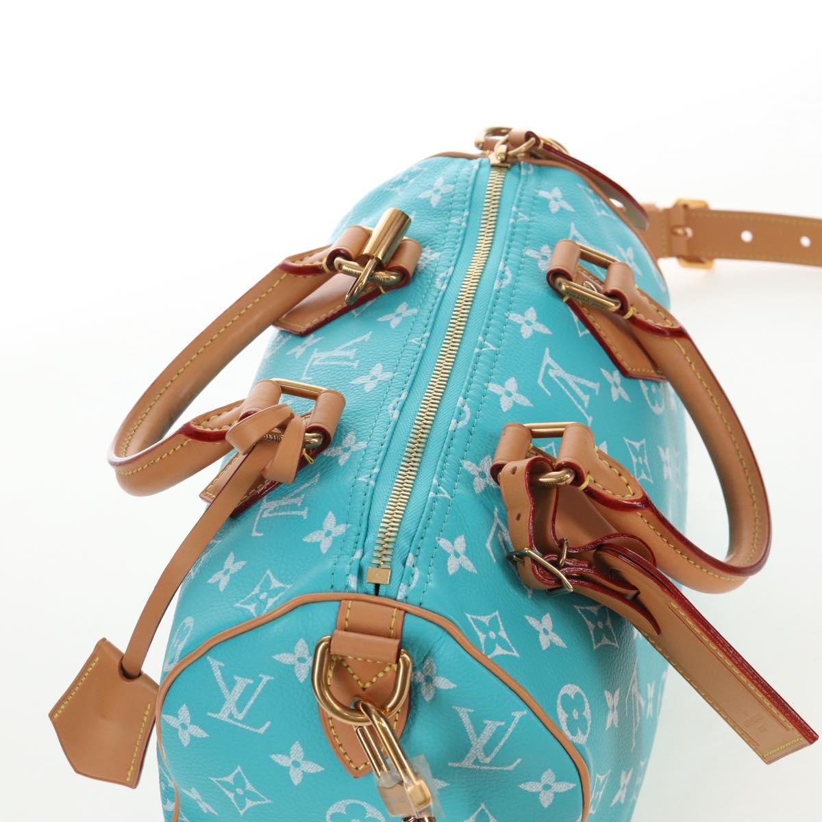 LOUIS VUITTON Speedy P9 Bandouliere 25 Bag Turquoise Blue M11561 Auth 211820SM