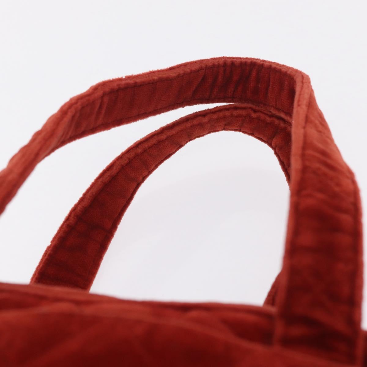 CHANEL Matelasse Hand Bag Leather Red Gold CC Auth 211822A