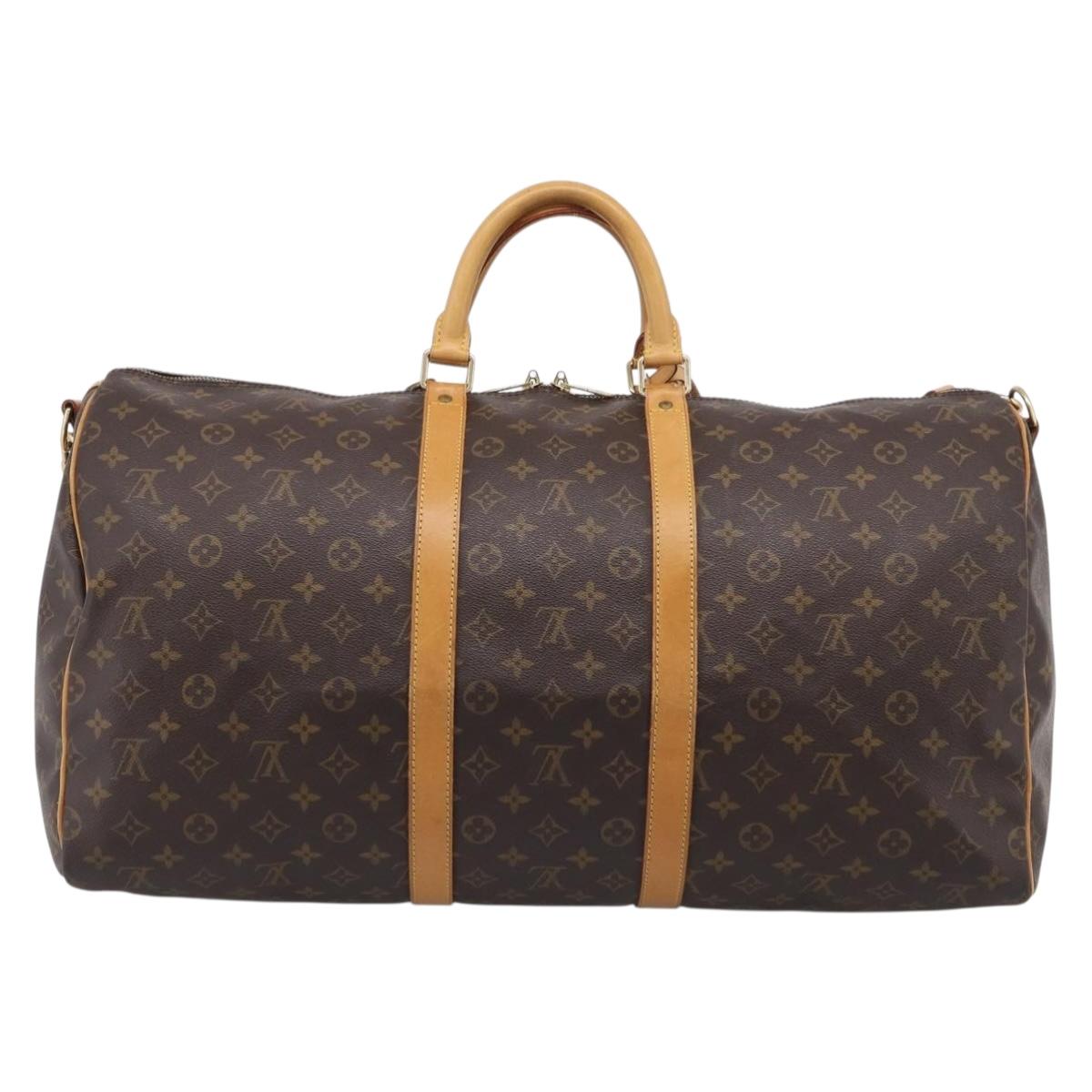 LOUIS VUITTON Monogram Keepall Bandouliere55 Boston Bag M41414 LV Auth 211823V
