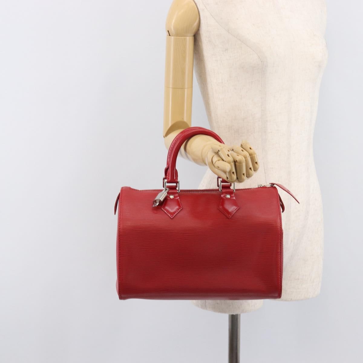 LOUIS VUITTON Epi Speedy 25 Hand Bag Castilian Red M43017 LV Auth 211824V