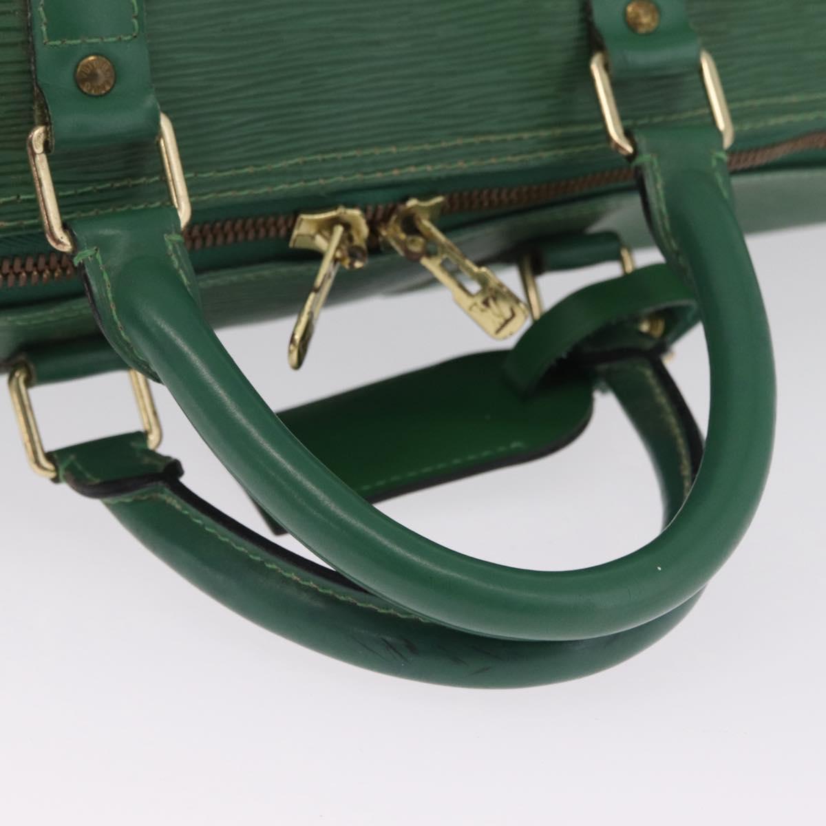 LOUIS VUITTON Epi Keepall 50 Boston Bag Green M42964 LV Auth 211828A