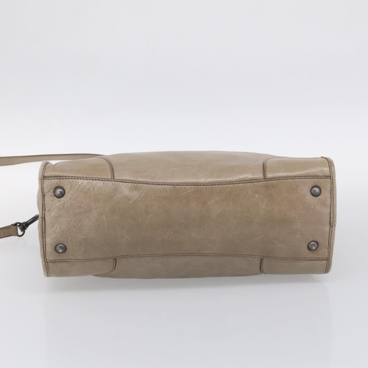 Miu Miu Hand Bag Leather 2way Beige Auth 211835A