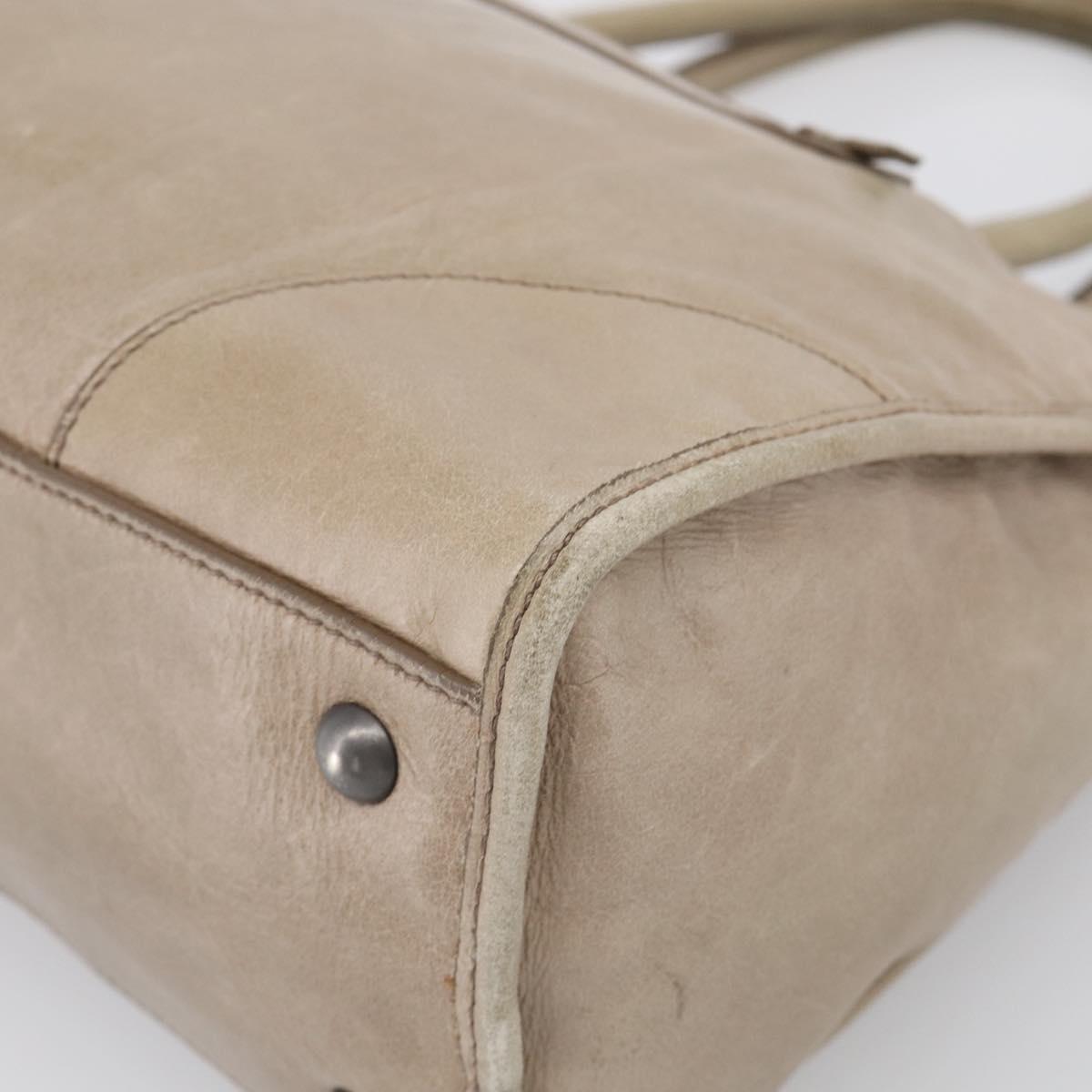 Miu Miu Hand Bag Leather 2way Beige Auth 211835A