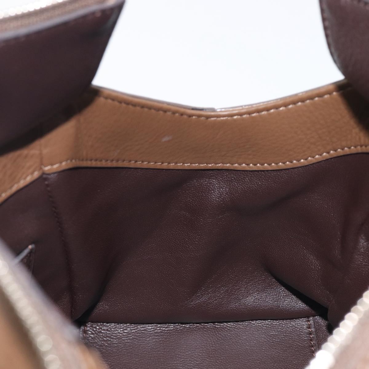 The Row Terrace Baulet Hand Bag Calf Skin Brown Silver Auth 211842SAM