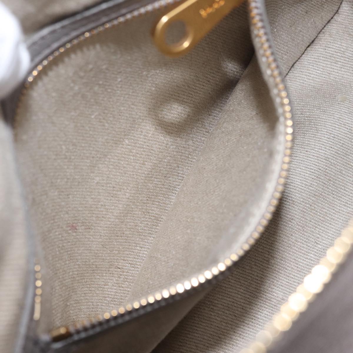 Chloe Marcie Shoulder Bag Leather Gray Gold Auth 211846V