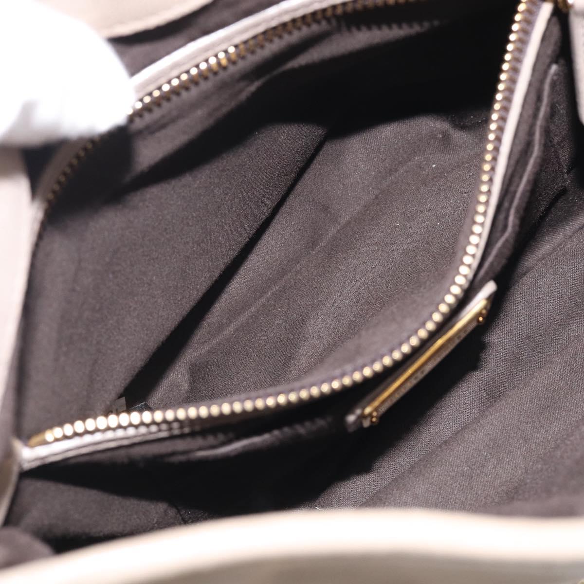 Miu Miu Hand Bag Leather 2way Beige Gold Auth 211847V