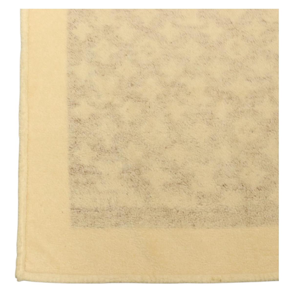 LOUIS VUITTON Blanket Bath Towel Cotton Beige LV Auth 211848V