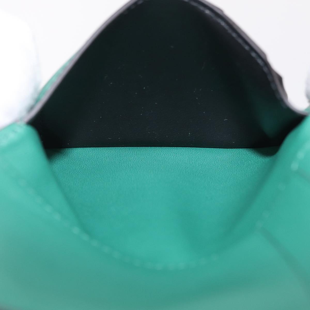Cartier Must Line Card Case Leather Green Auth 211851M