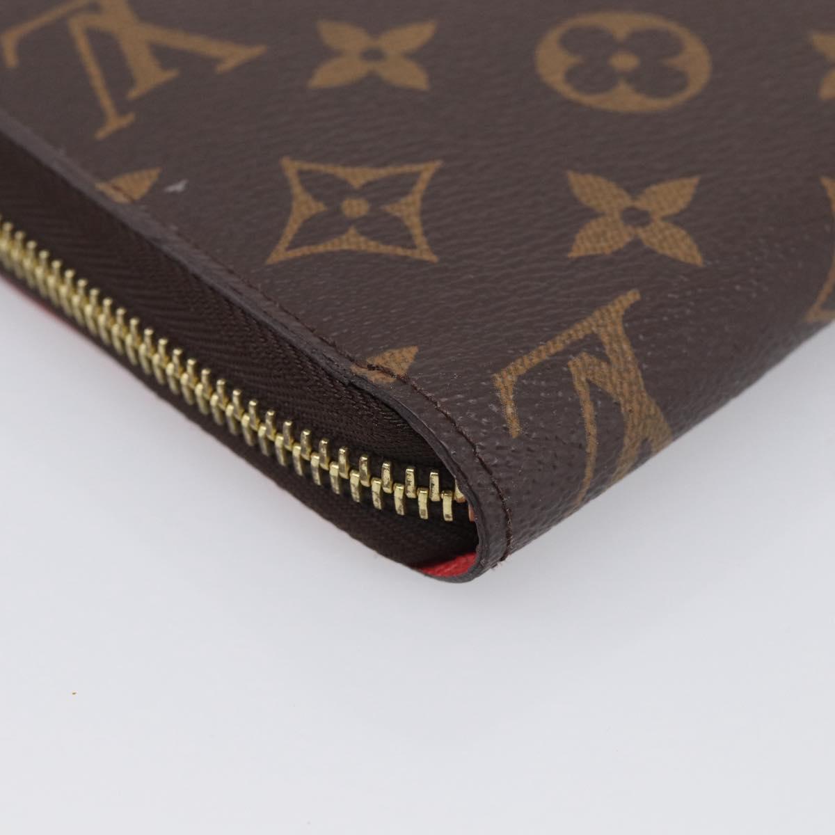 LOUIS VUITTON Monogram Totem Zippy Wallet Red Purple M61364 LV Auth 211853M