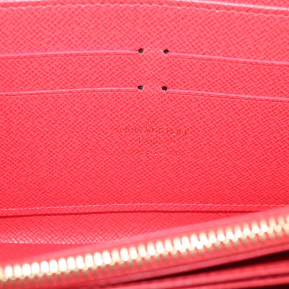 LOUIS VUITTON Monogram Totem Zippy Wallet Red Purple M61364 LV Auth 211853M